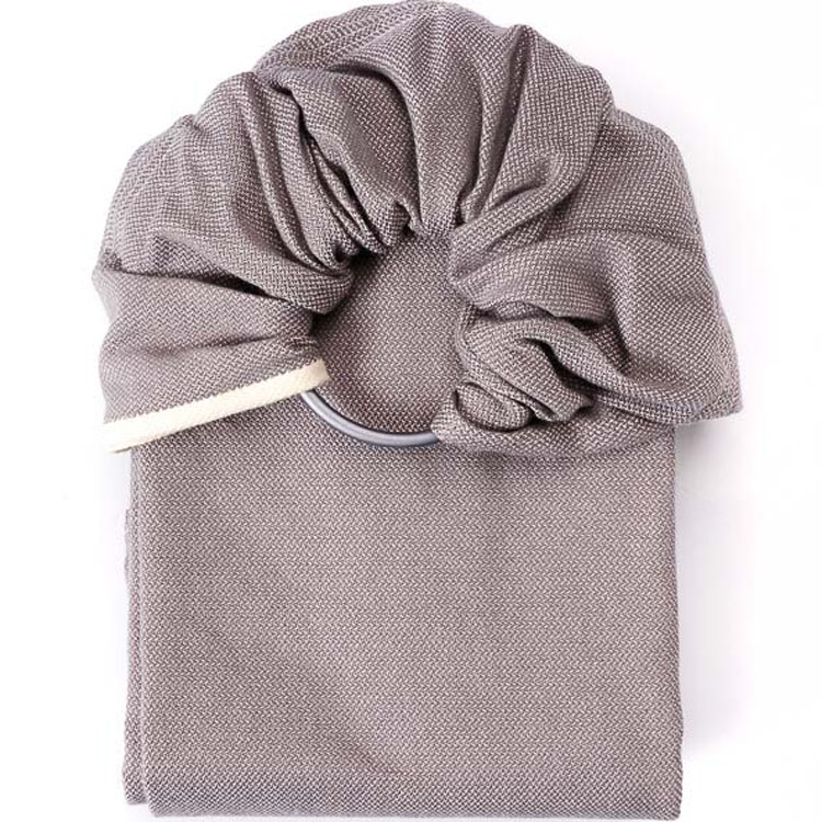 Neobulle - Echarpe de portage Sling sans noeud tissé en coton bio gris vintage