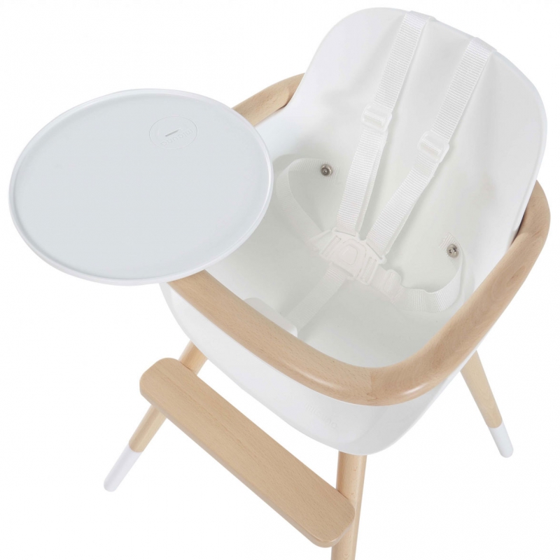 Chaise haute évolutive Ovo Luxe one avec harnais beige (Micuna) - Image 2