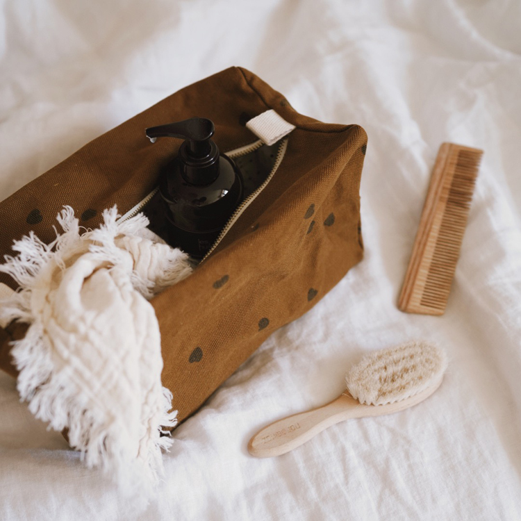 Trousse de toilette Vic Cœur cumin (Rose in April) - Image 2