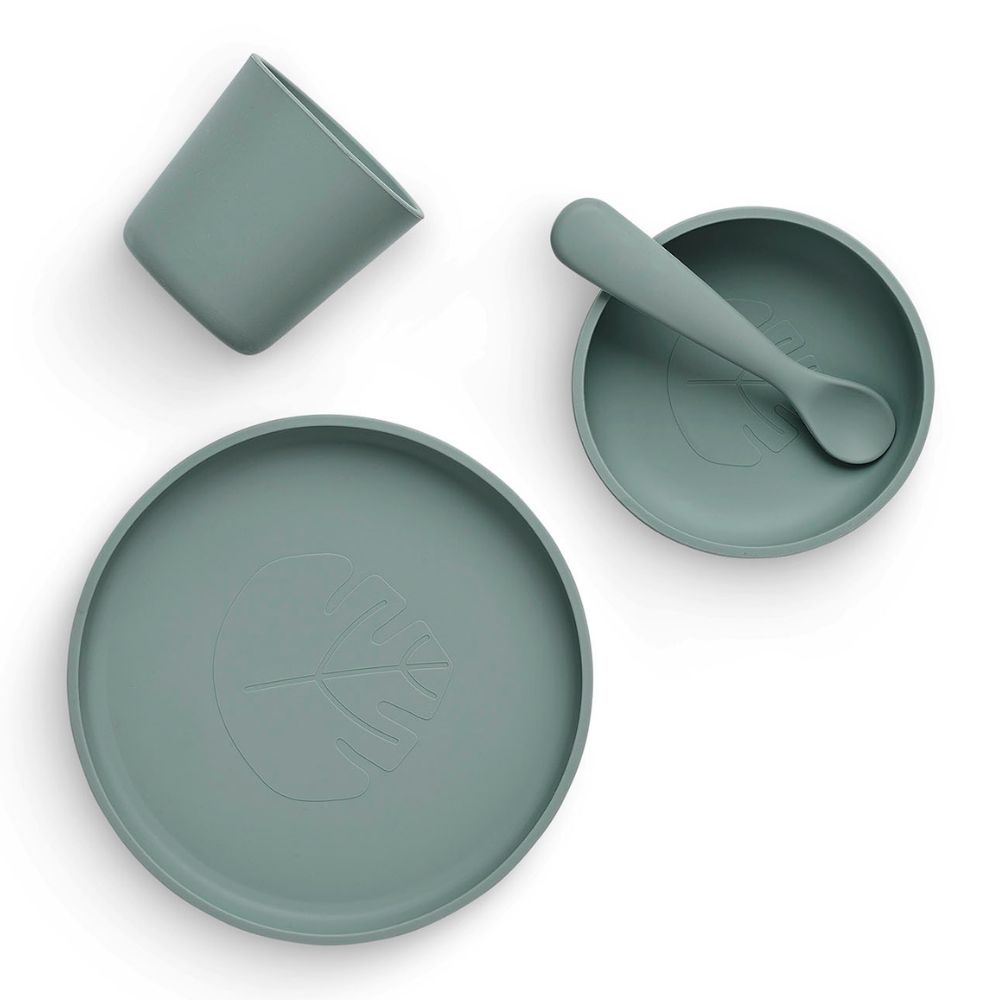 Coffret repas en silicone Ash green vert (4 pièces) (Jollein) - Image 3