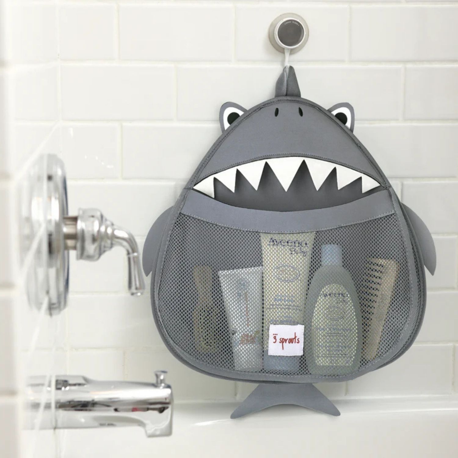 Filet de rangement jouets de bain Requin (3 sprouts) - Image 1