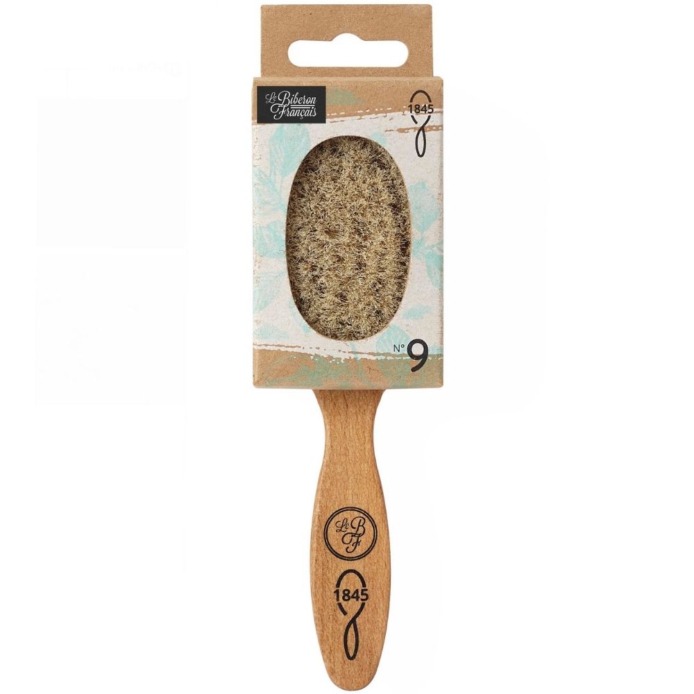 Brosse à cheveux bébé en hêtre rouge et soie de chèvre (Le Biberon Français) - Image 3