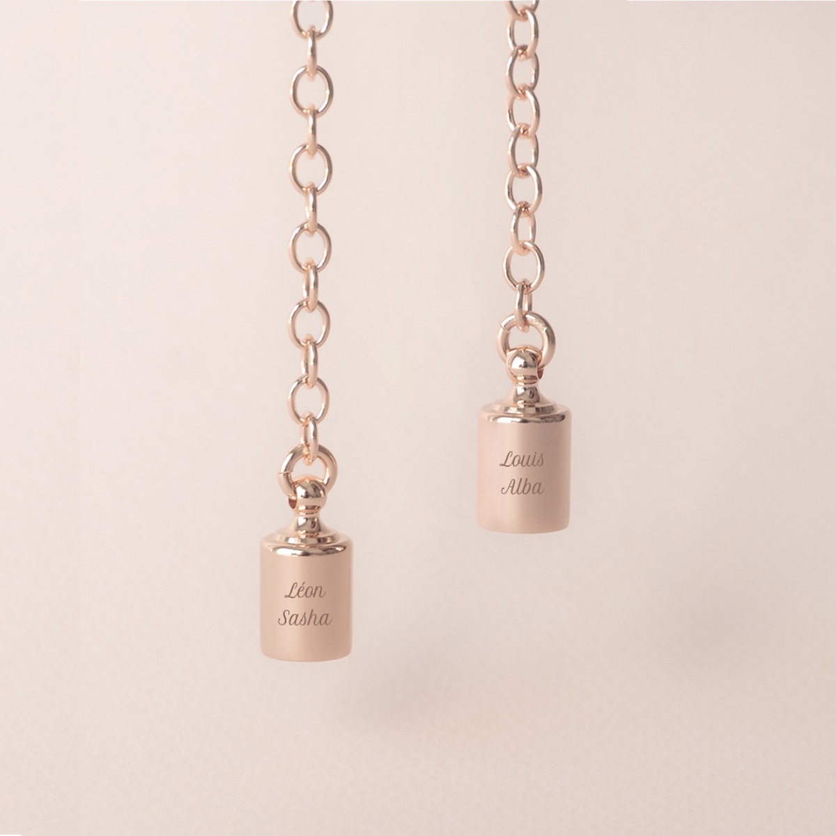 Mon Petit Poids - Collier Mes Petits Poids personnalisable (plaqué or rose)