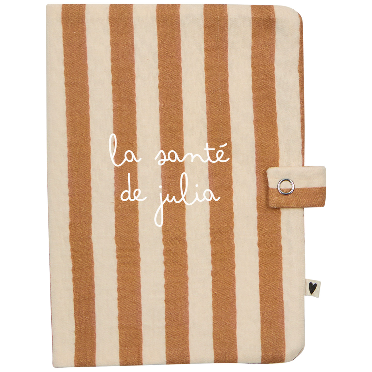 Protège carnet de santé Rayures Larges (personnalisable) (Atelier Wagram) - Image 1