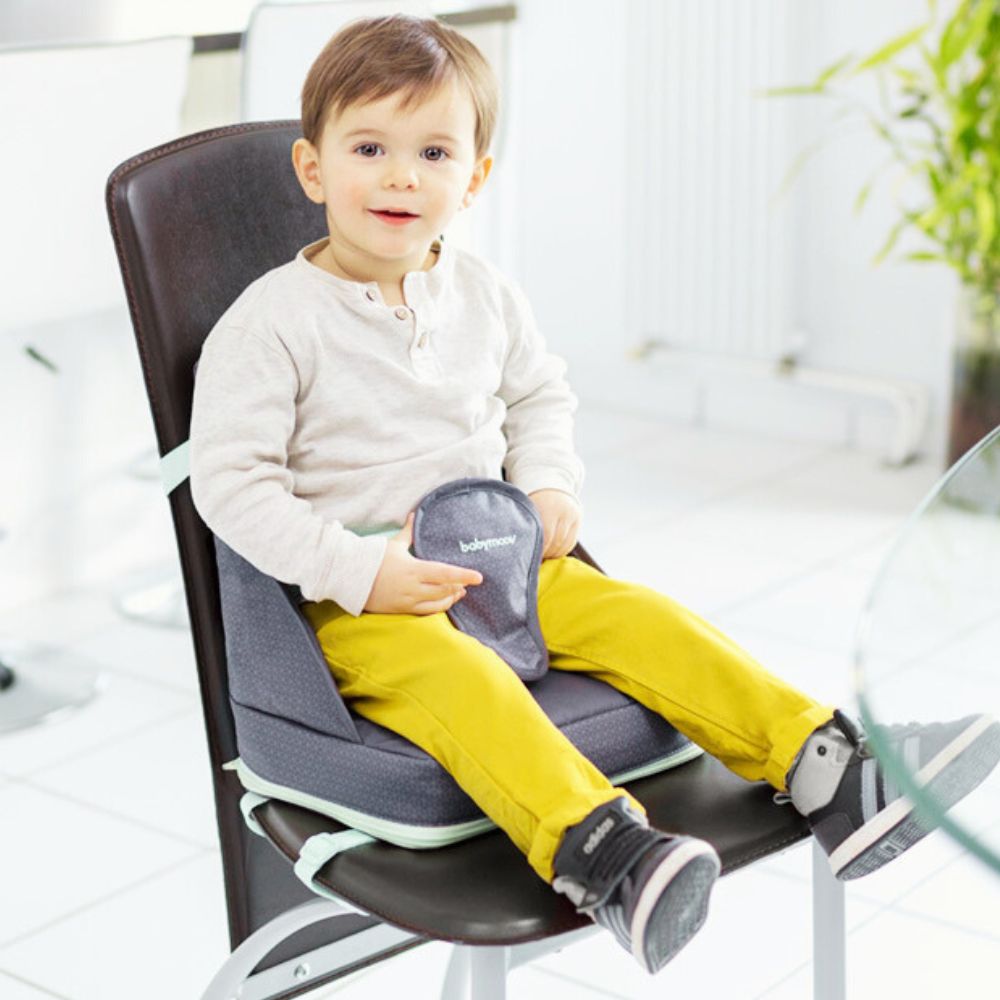 Réhausseur Up & Go gris et vert d'eau (Babymoov) - Image 1