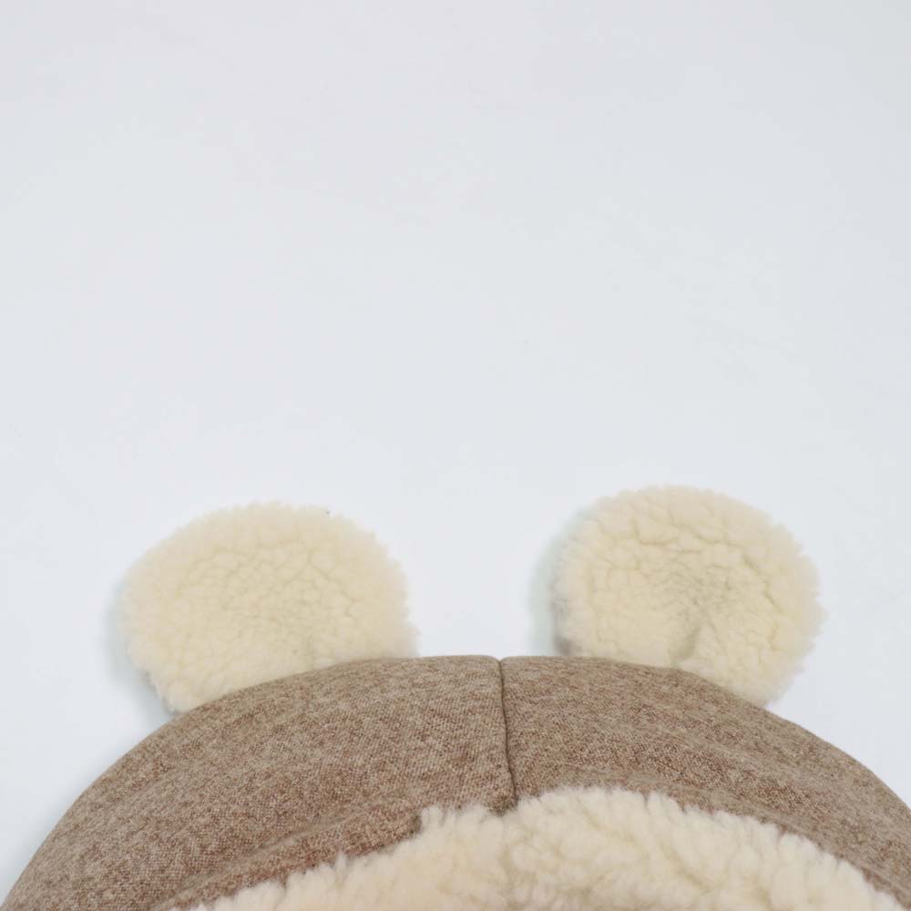 Chancelière capuche souris en laine marron (0-12 mois) (Kaiser) - Image 3