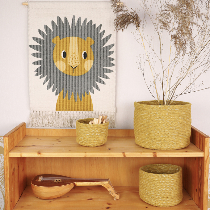 Lot de 3 paniers de rangement Ilse miel (Nattiot) - Image 3
