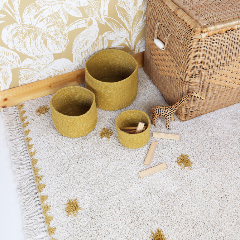 Lot de 3 paniers de rangement Ilse miel (Nattiot) - Image 4
