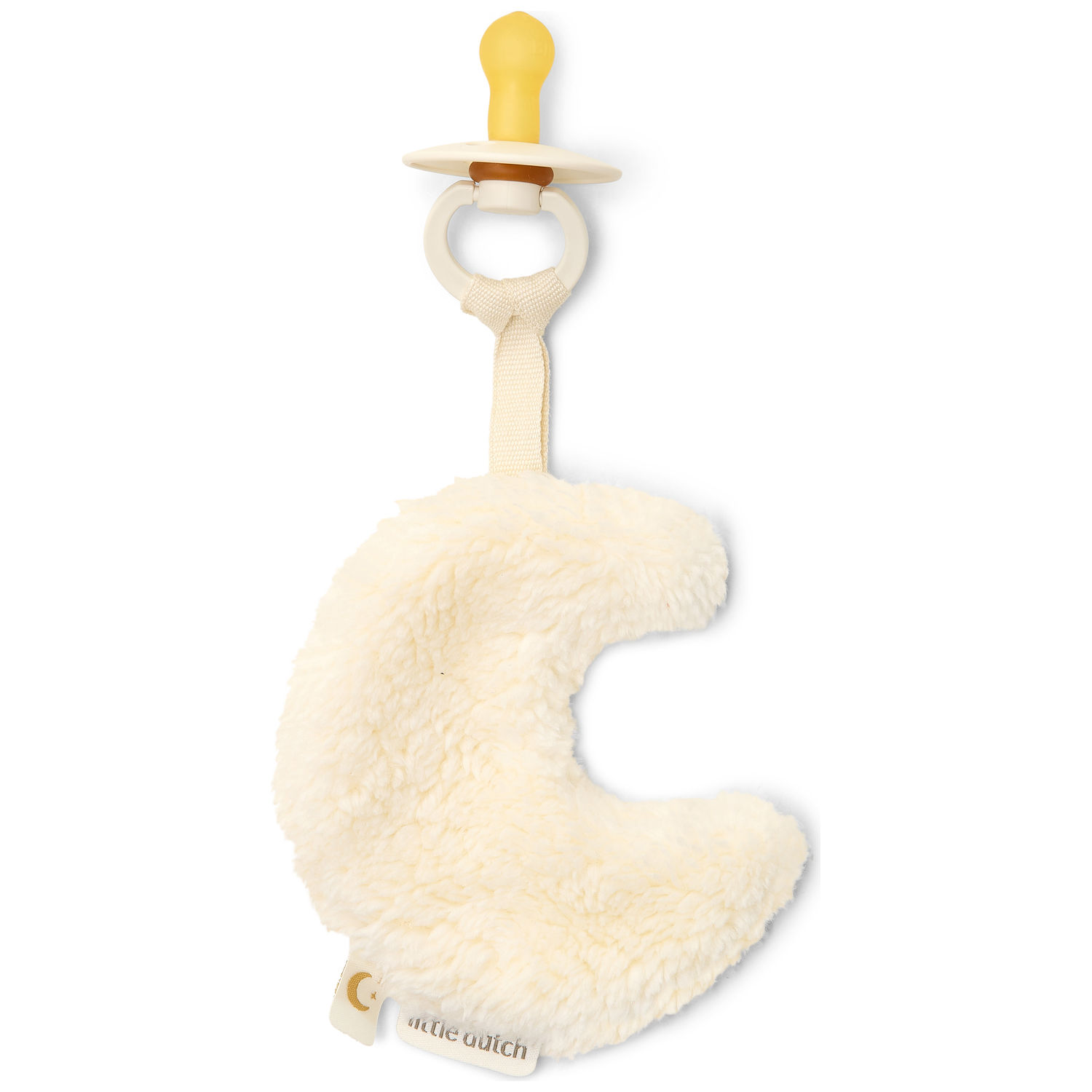 Little Dutch - Doudou attache-tétine Lune Pure Soft White