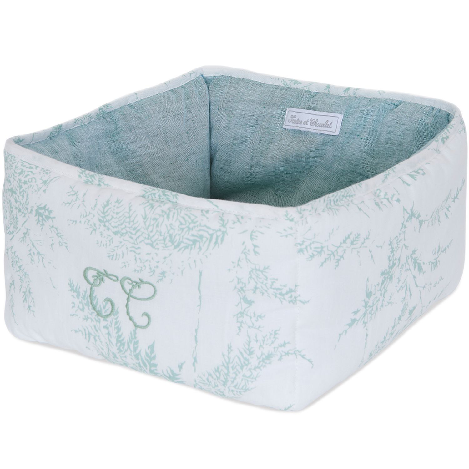 Panier de toilette imprimé Feuillage Vert