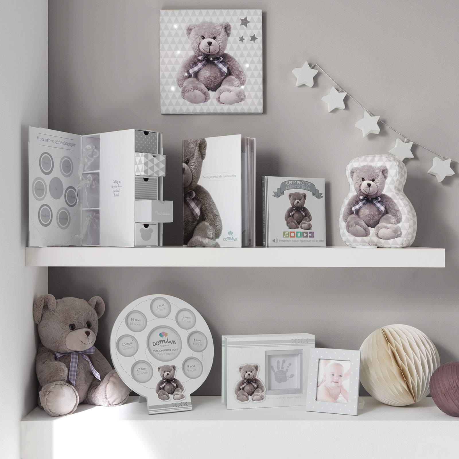 Coffret souvenirs et son livre de naissance My Little Bear (Domiva) - Image 1