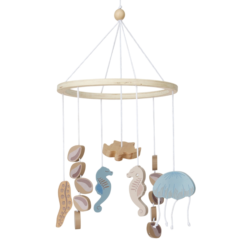 Cam Cam Copenhagen - Mobile en bois pour berceau Sea Garden