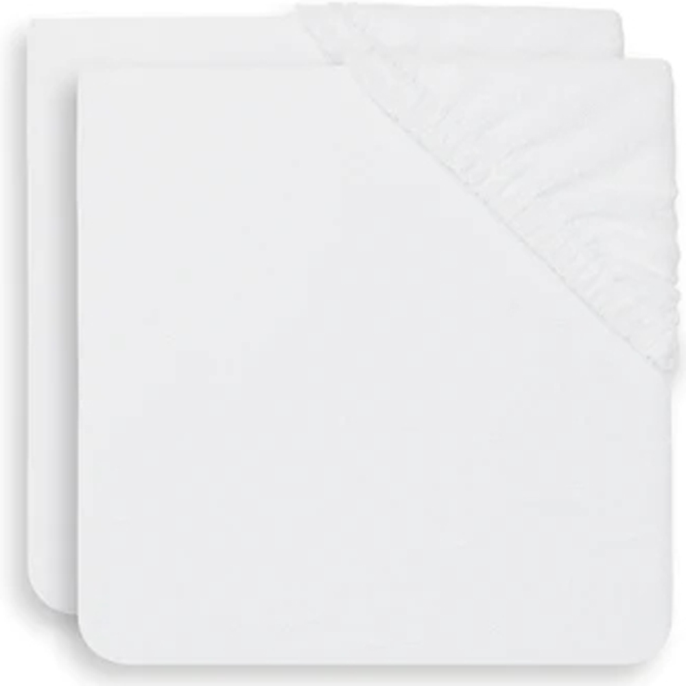 Lot de 2 housses de matelas &agrave; langer en &eacute;ponge White (50 x 70 cm)