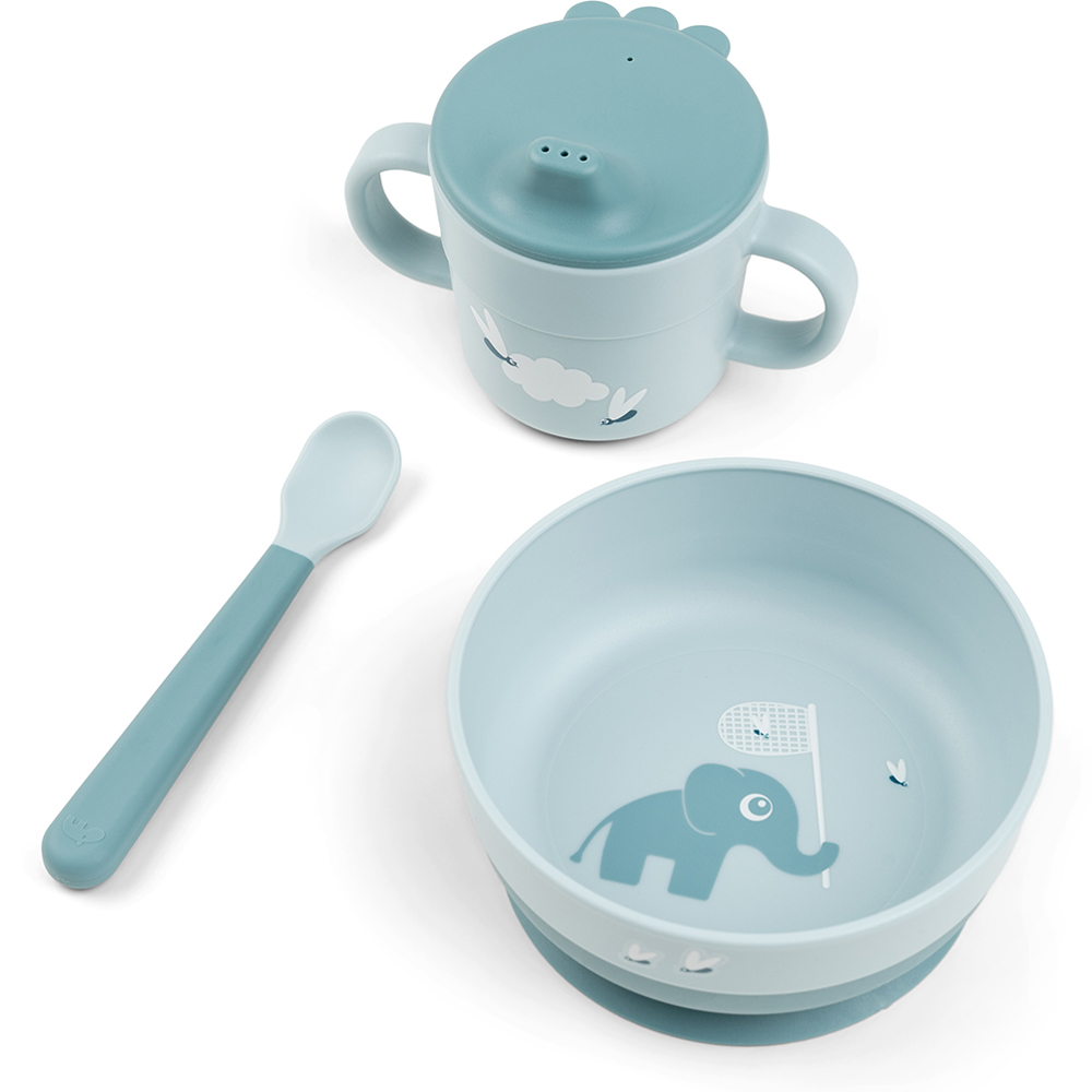 Done by deer - Coffret premier repas Elphee Bleu (3 pièces)