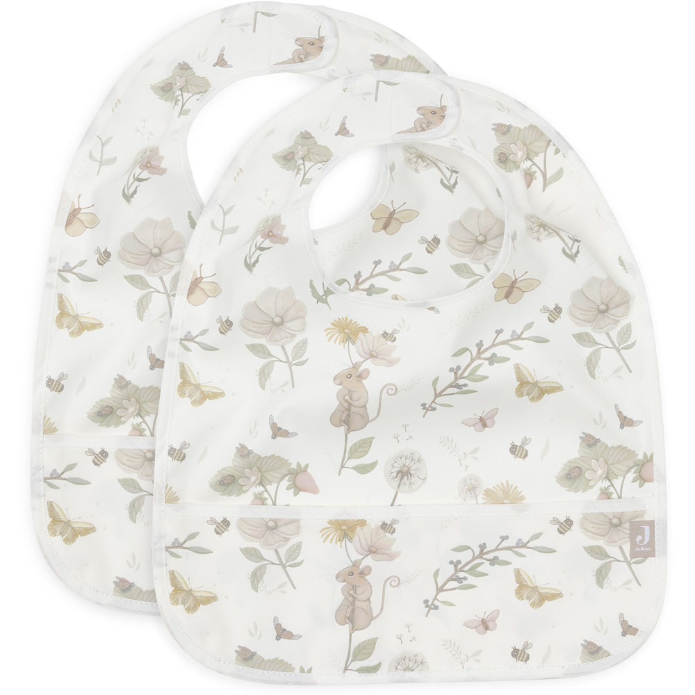 Lot de 2 bavoirs plastifiés Dreamy Mouse