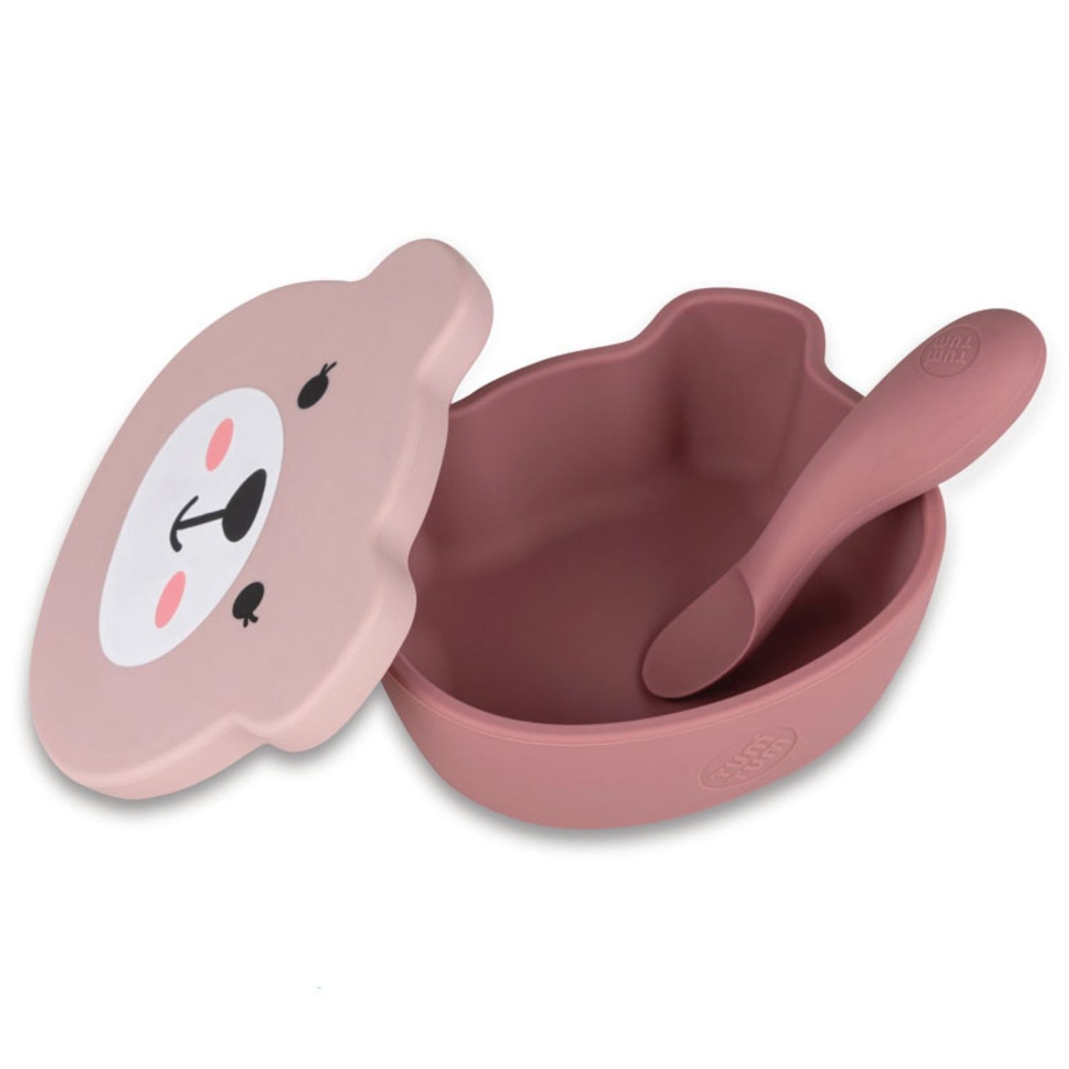 Set repas en silicone Ourson Rose (4 pièces) (Tum Tum) - Image 8