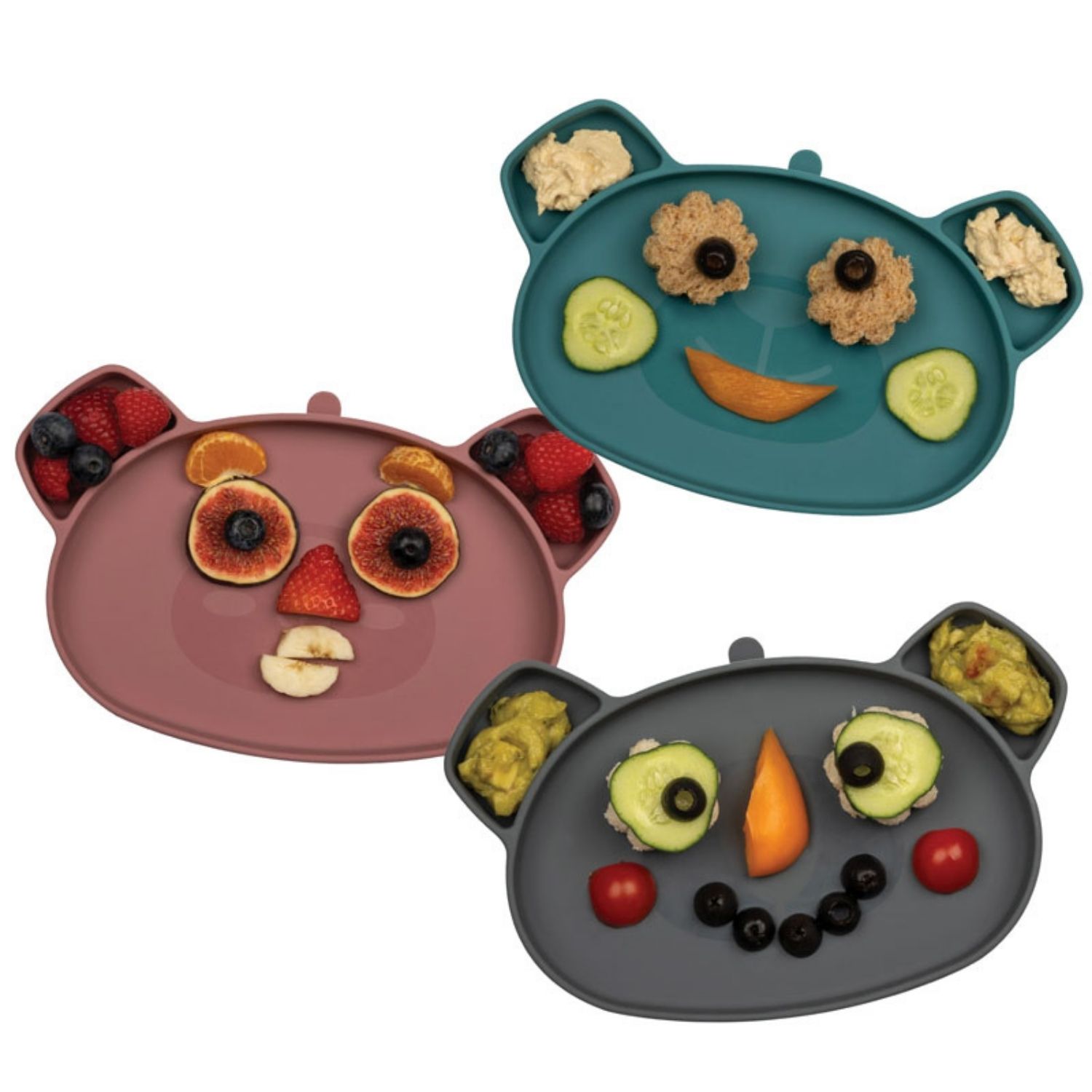 Set repas en silicone Ourson Rose (4 pièces) (Tum Tum) - Image 7
