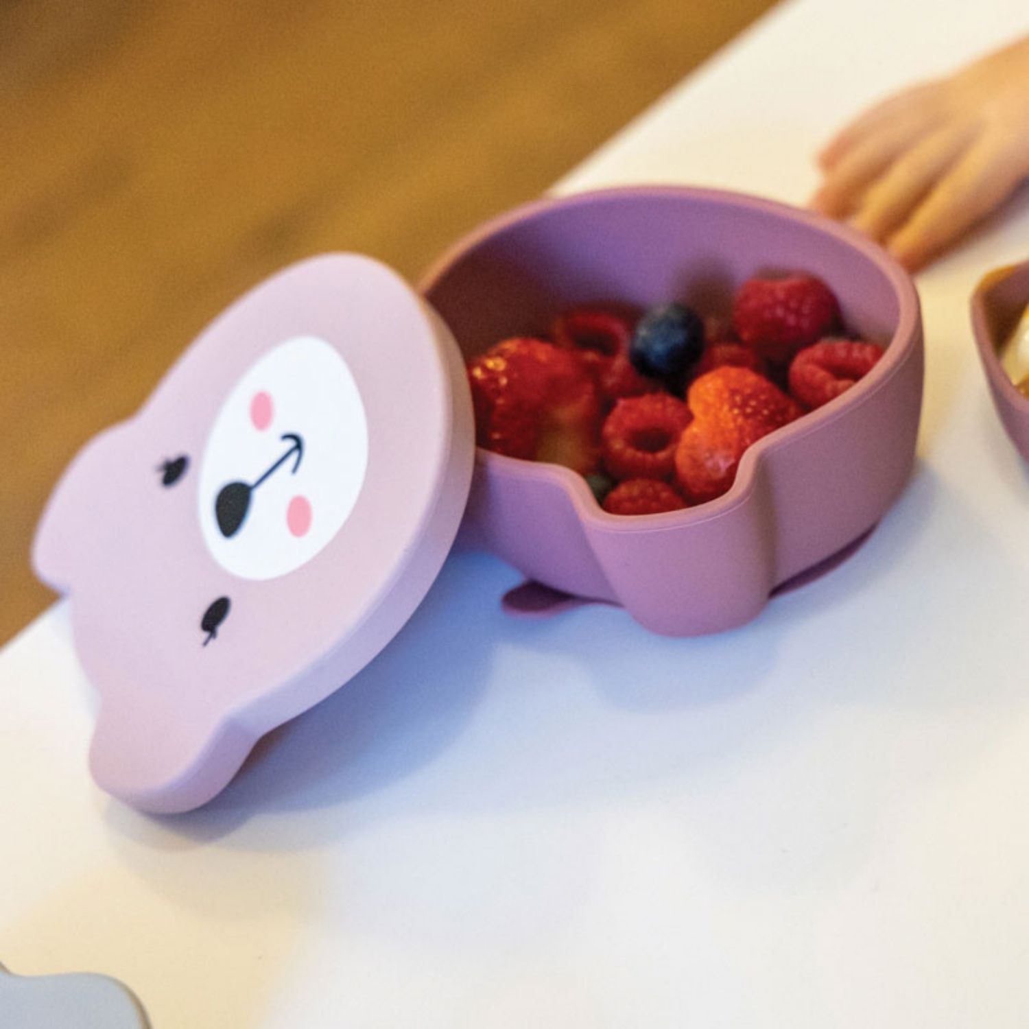 Set repas en silicone Ourson Rose (4 pièces) (Tum Tum) - Image 2