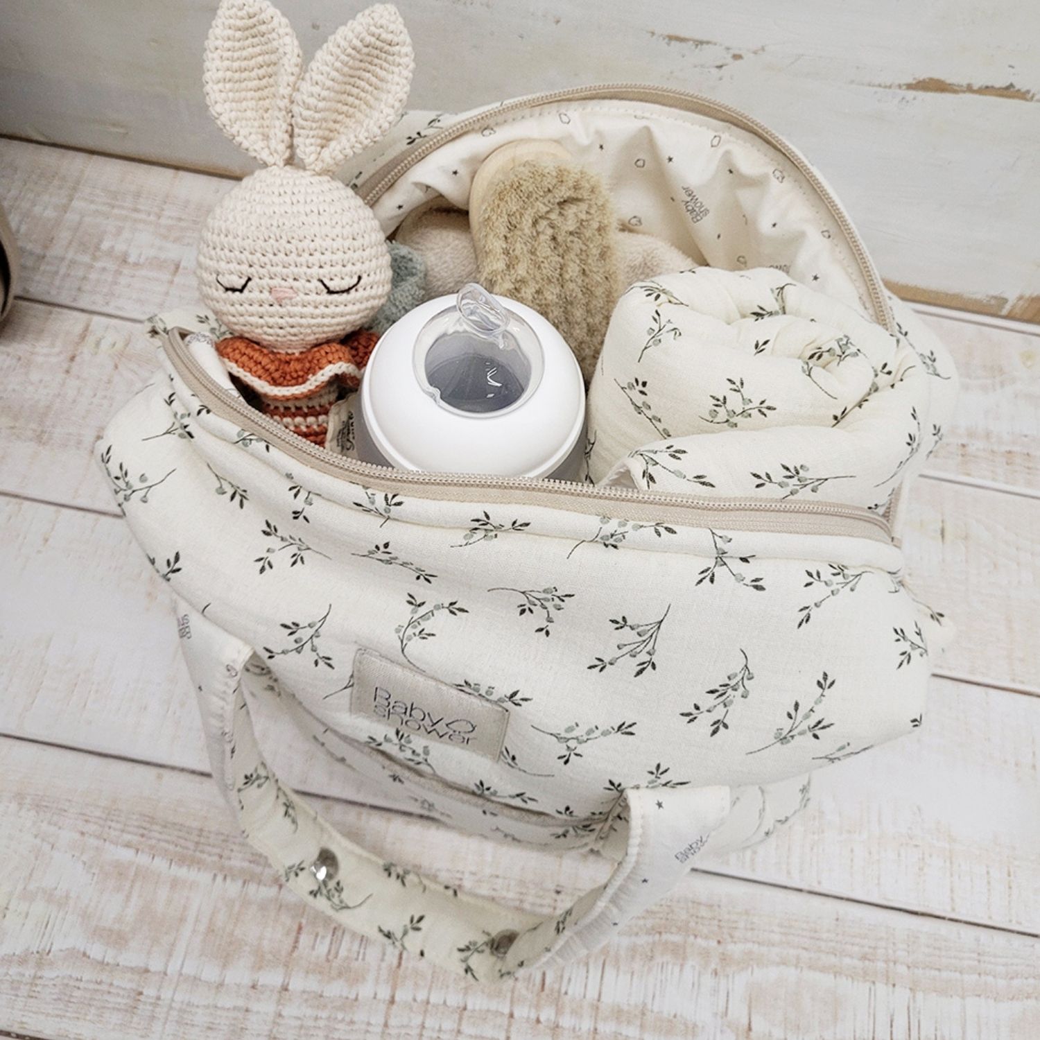 Sac à poussette Camila Olive Bloom (Babyshower) - Image 1