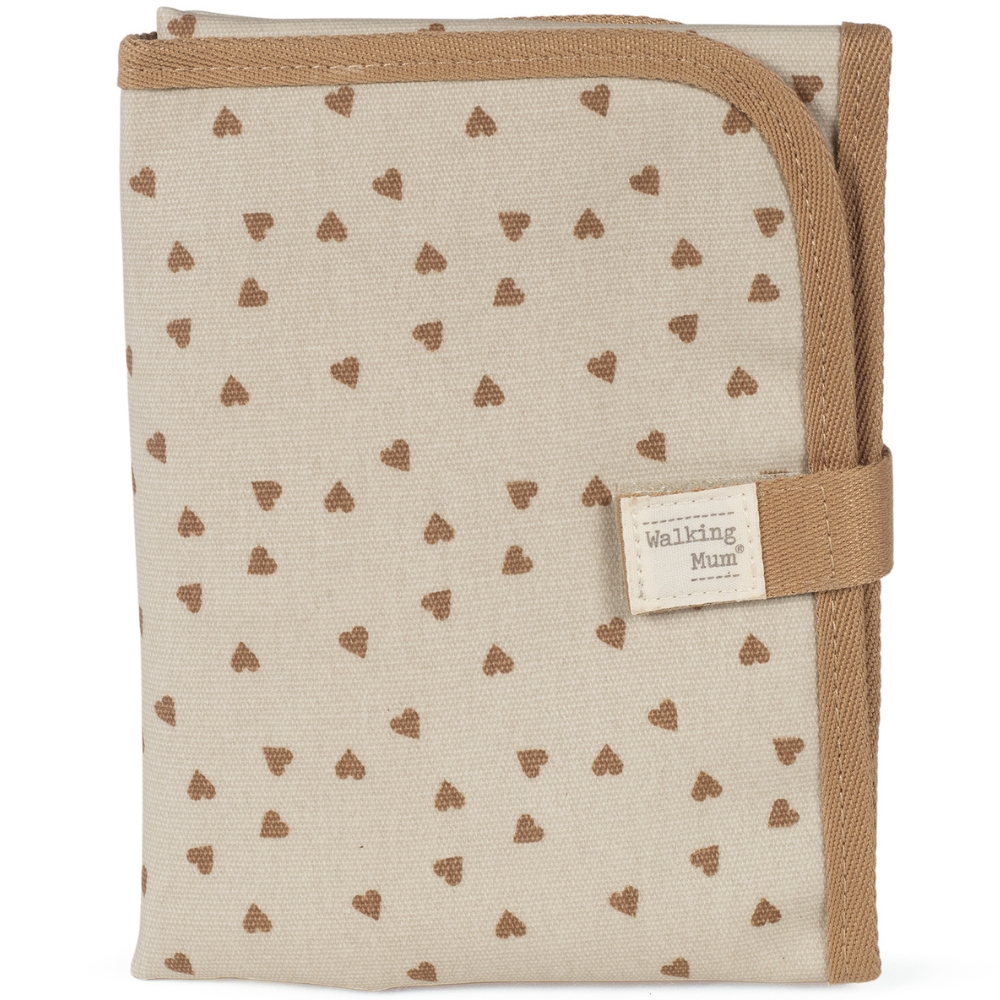 Tapis à langer coeurs Poppy Cannelle