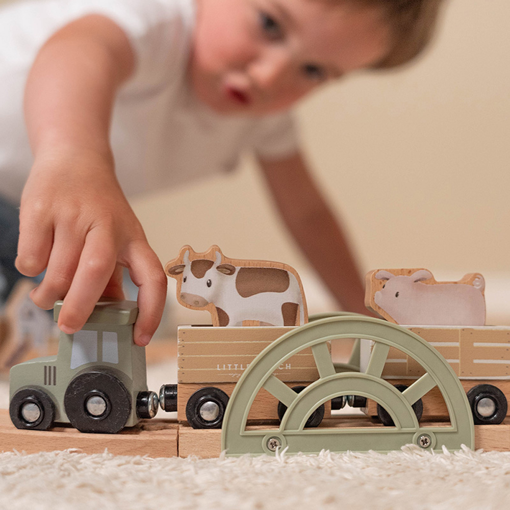 Circuit de train en bois Little Farm (Little Dutch) - Image 2