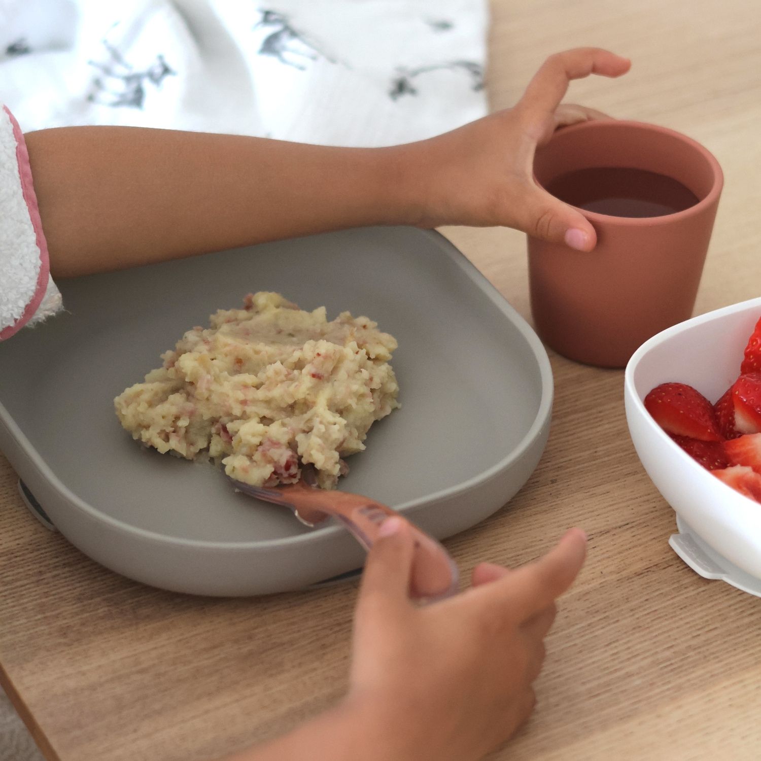 Coffret repas silicone 4 pièces Terracotta (Béaba) - Image 3