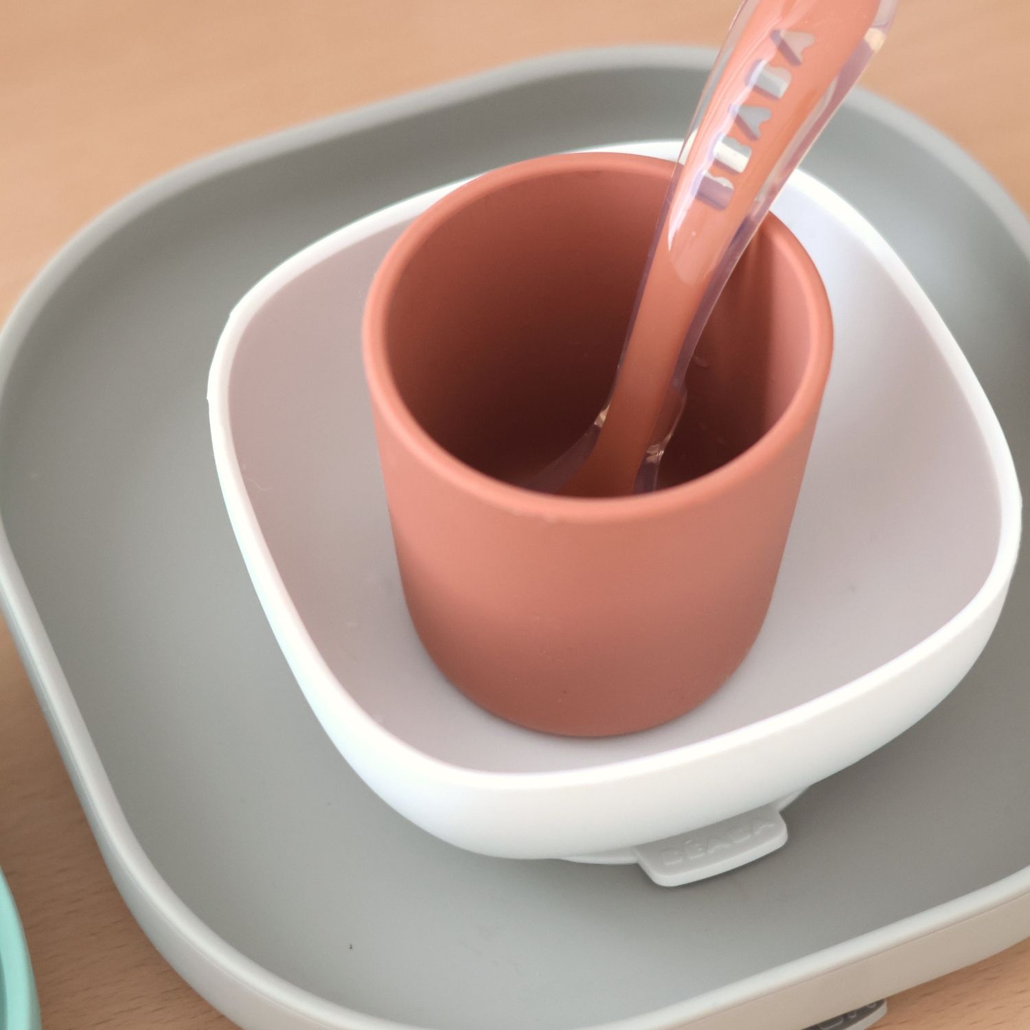 Coffret repas silicone 4 pièces Terracotta (Béaba) - Image 6