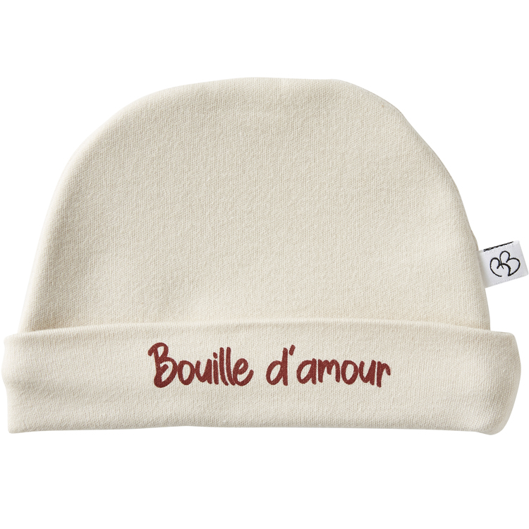 BB & Co - Bonnet de naissance Bouille d'amour sable (naissance)