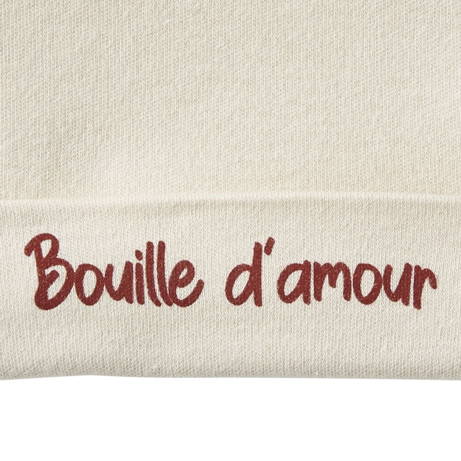 Bonnet de naissance Bouille d'amour sable (naissance) (Bb&Co) - Image 1