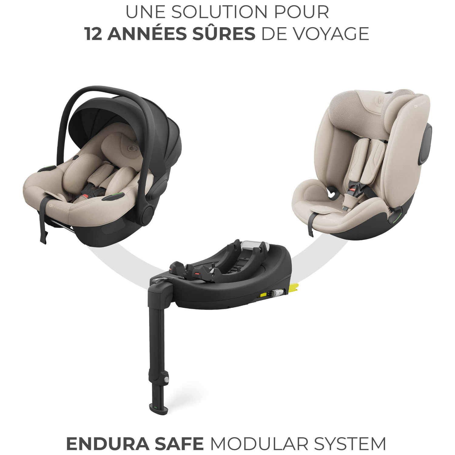 Siège auto Endura Safe Modular System Beige (groupe 1-2-3) (Kinderkraft) - Image 5