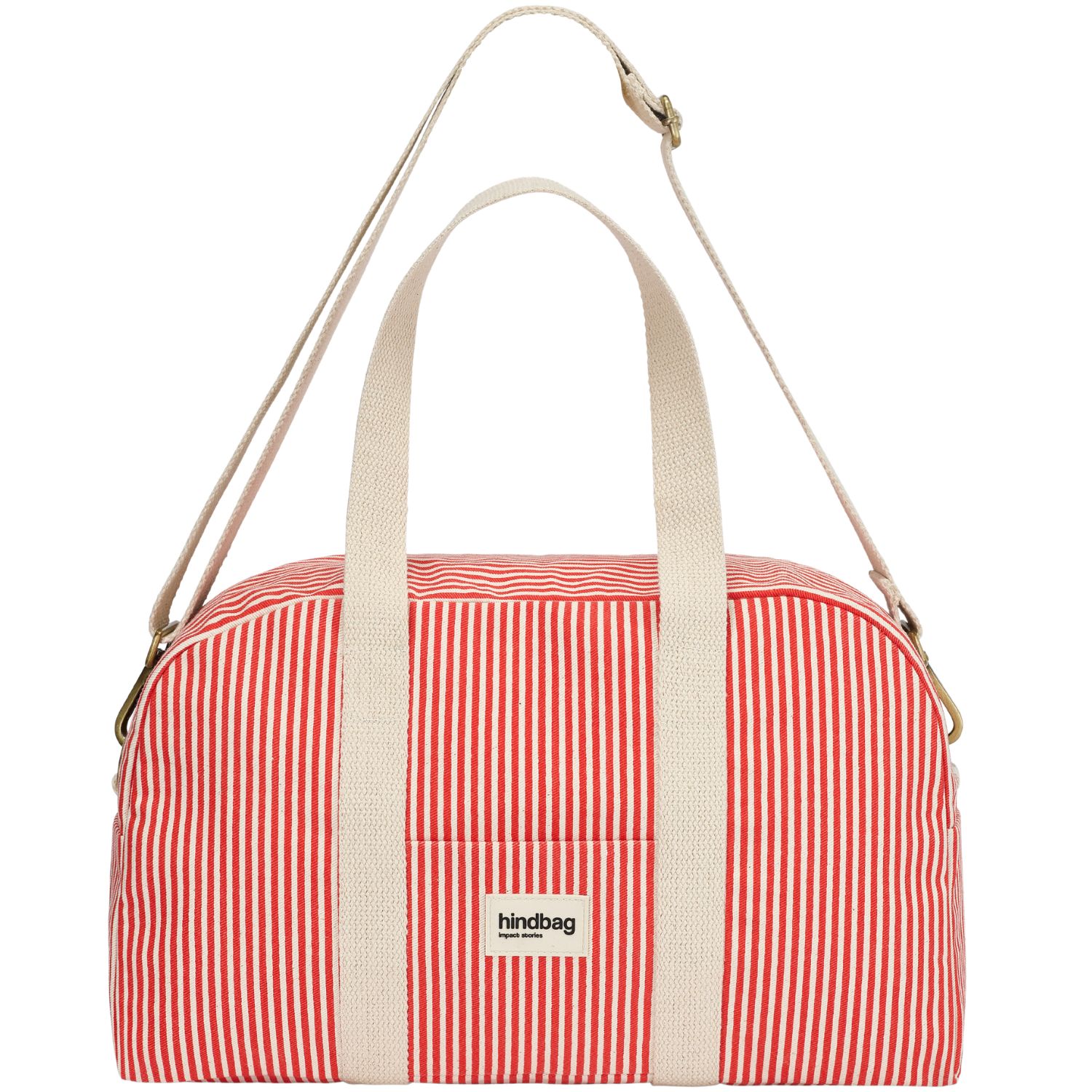 Hindbag - Sac à langer Charlie Rayures Fines Rouge