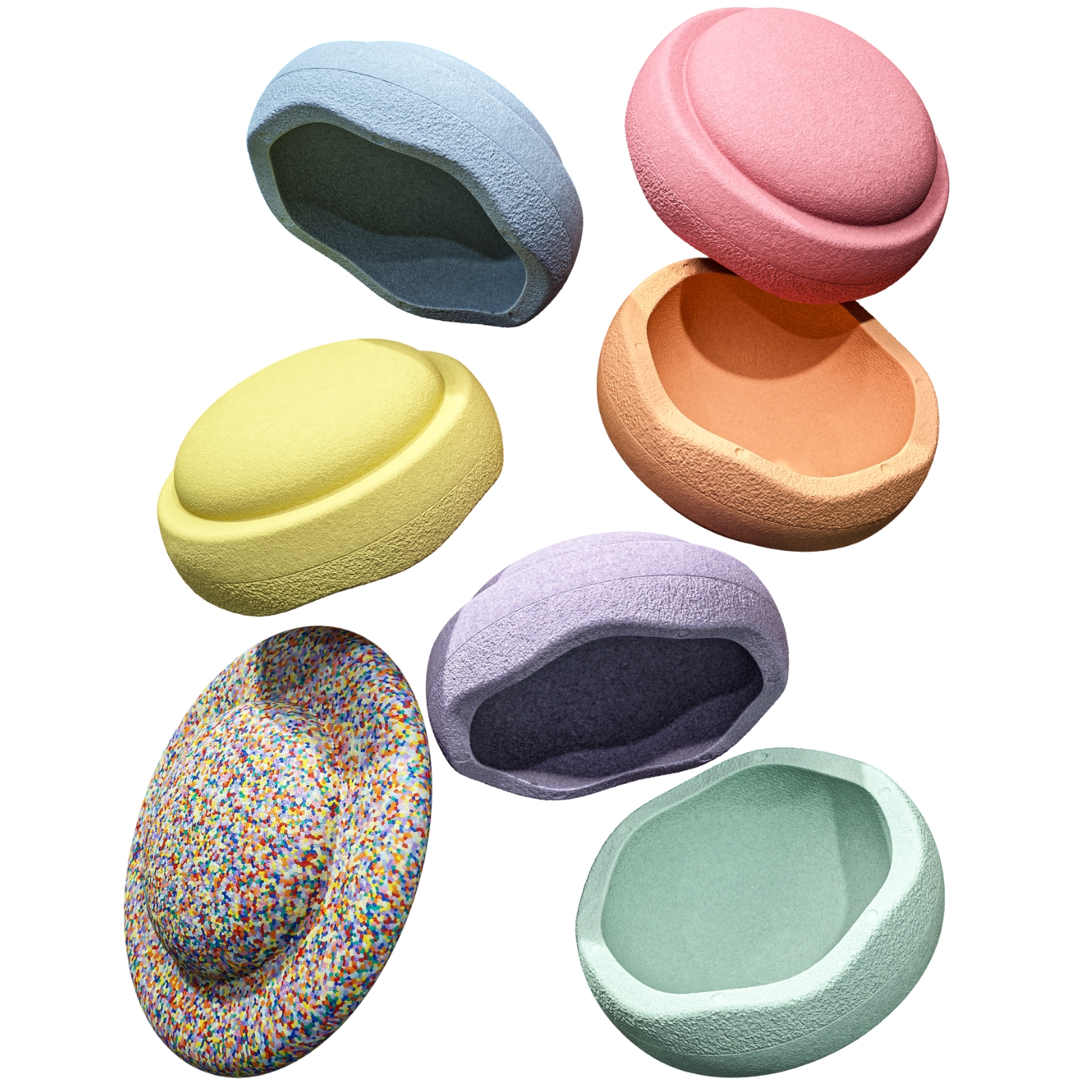 Jeu de motricité Rainbow Set pastel (7 blocs) (Stapelstein) - Image 6