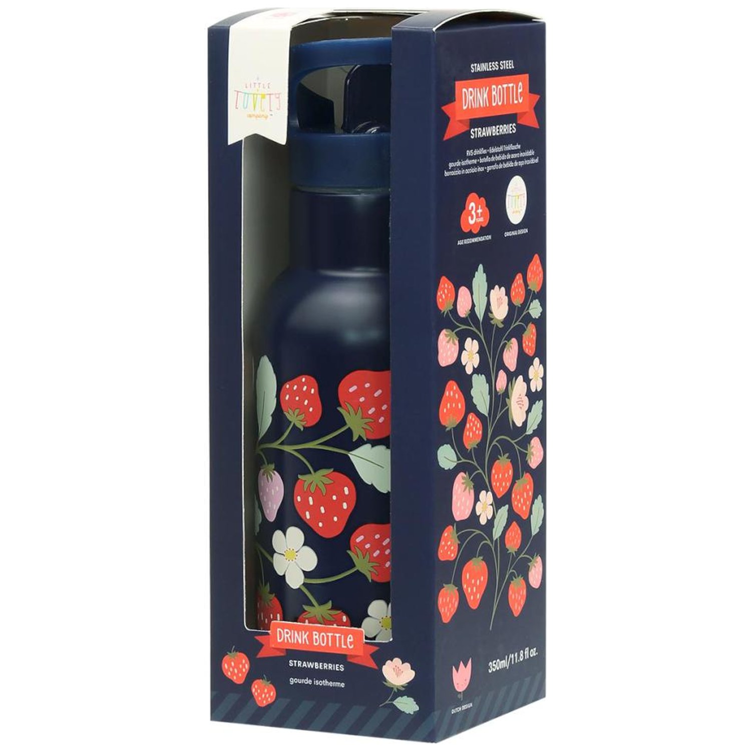 Gourde isotherme Fraises (350 ml) (A Little Lovely Company) - Image 7