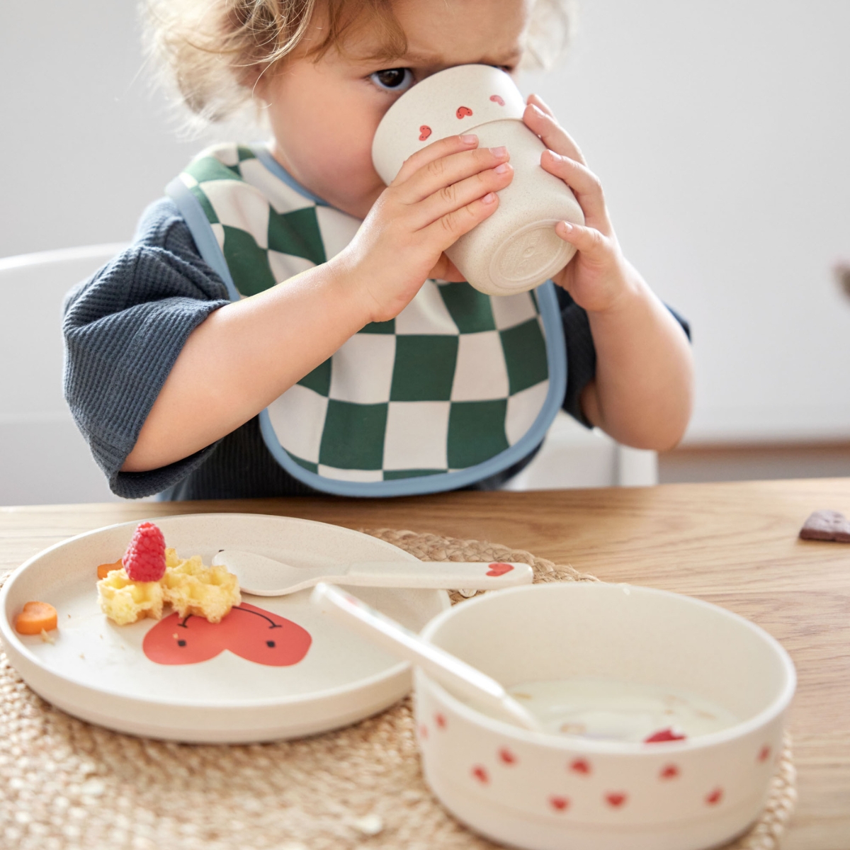 Assiette Happy Rascals Coeur lavande (Lassig) - Image 5