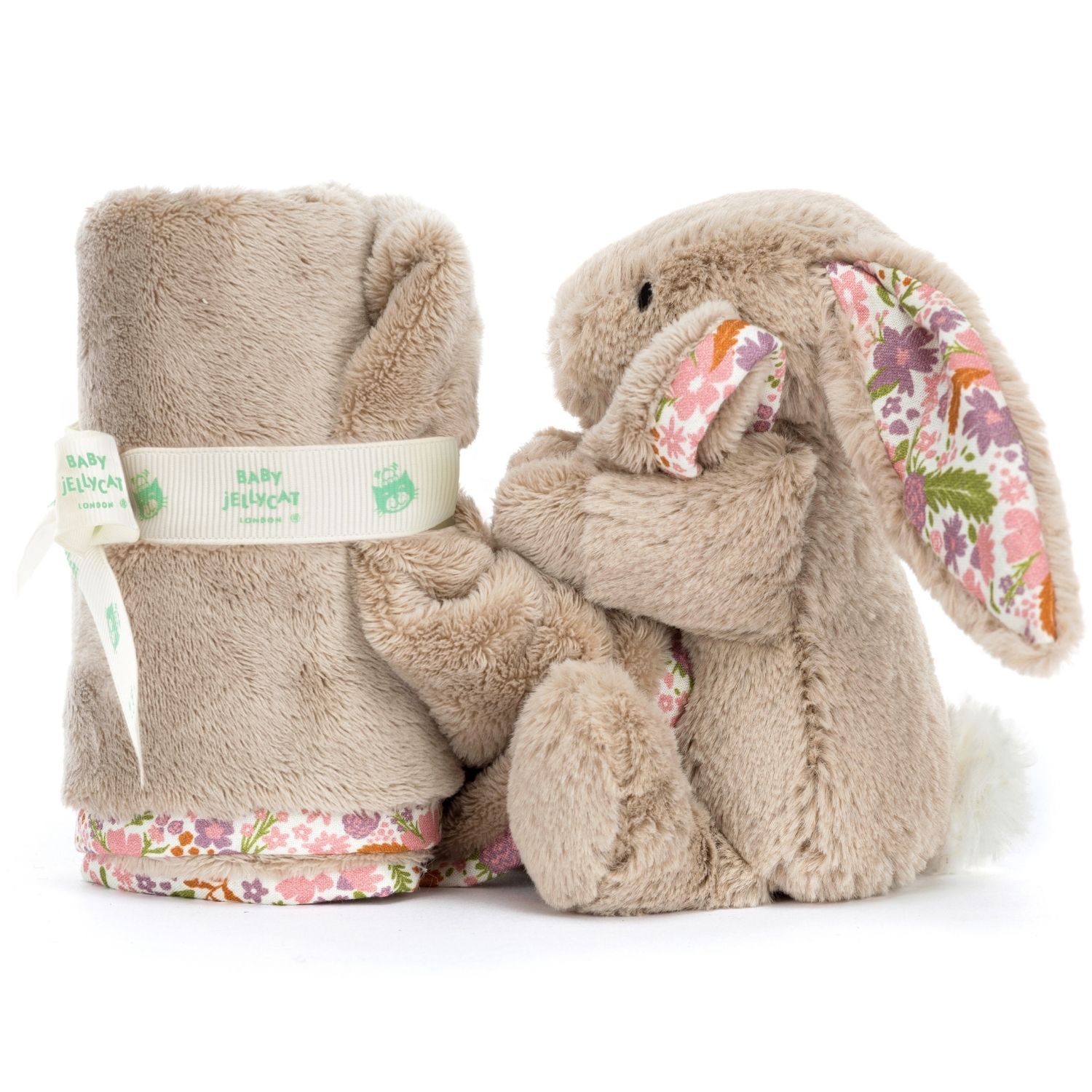 Doudou plat Lapin en fleurs Beige (Jellycat) - Image 4
