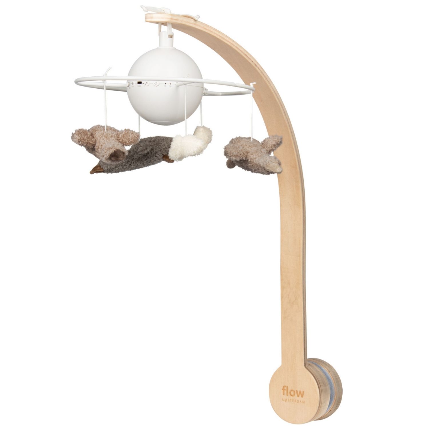 Mobile pour bébé en bois Liva Oie blanc (FLOW) - Image 1