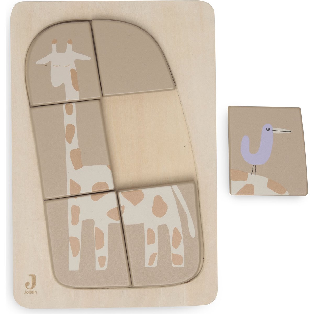 Puzzle en bois Jungle Jambo Giraffe (6 pièces) (Jollein) - Image 6