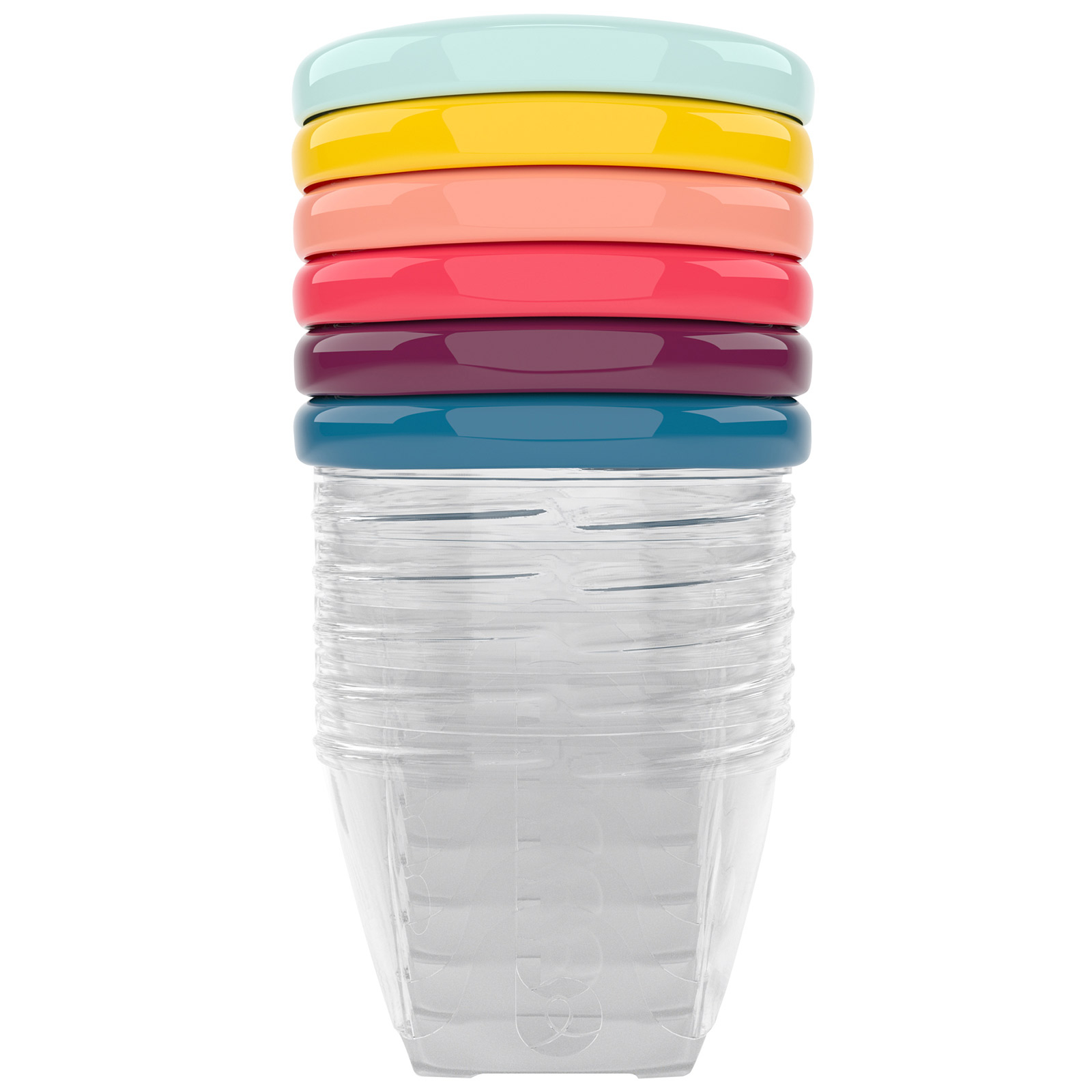 Lot de 6 Babybols avec couvercles de couleurs (180 ml)