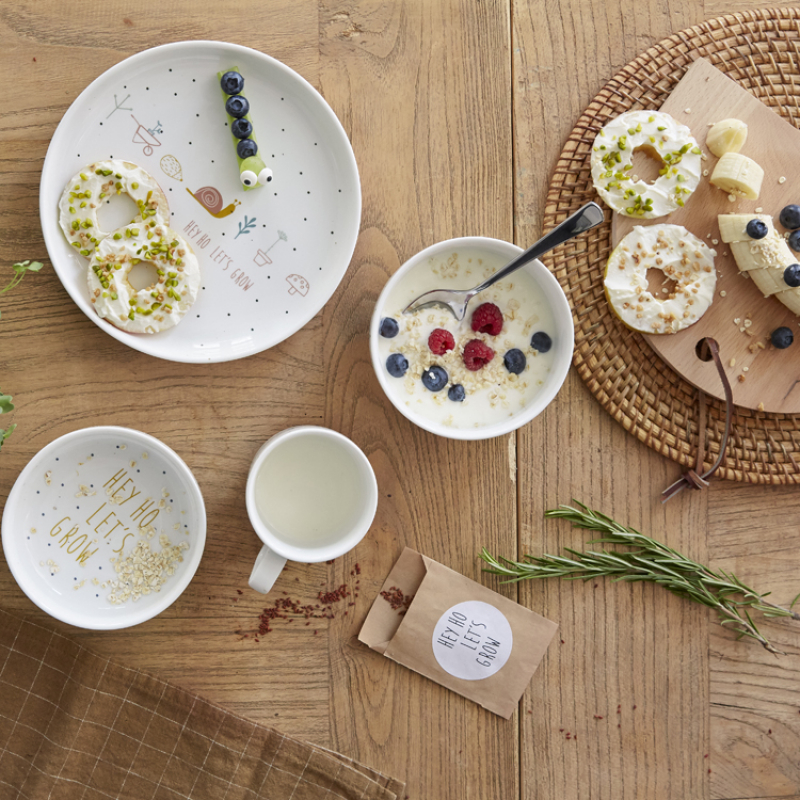 Coffret repas en porcelaine rose Garden Explorer (3 pièces) (Lassig) - Image 2