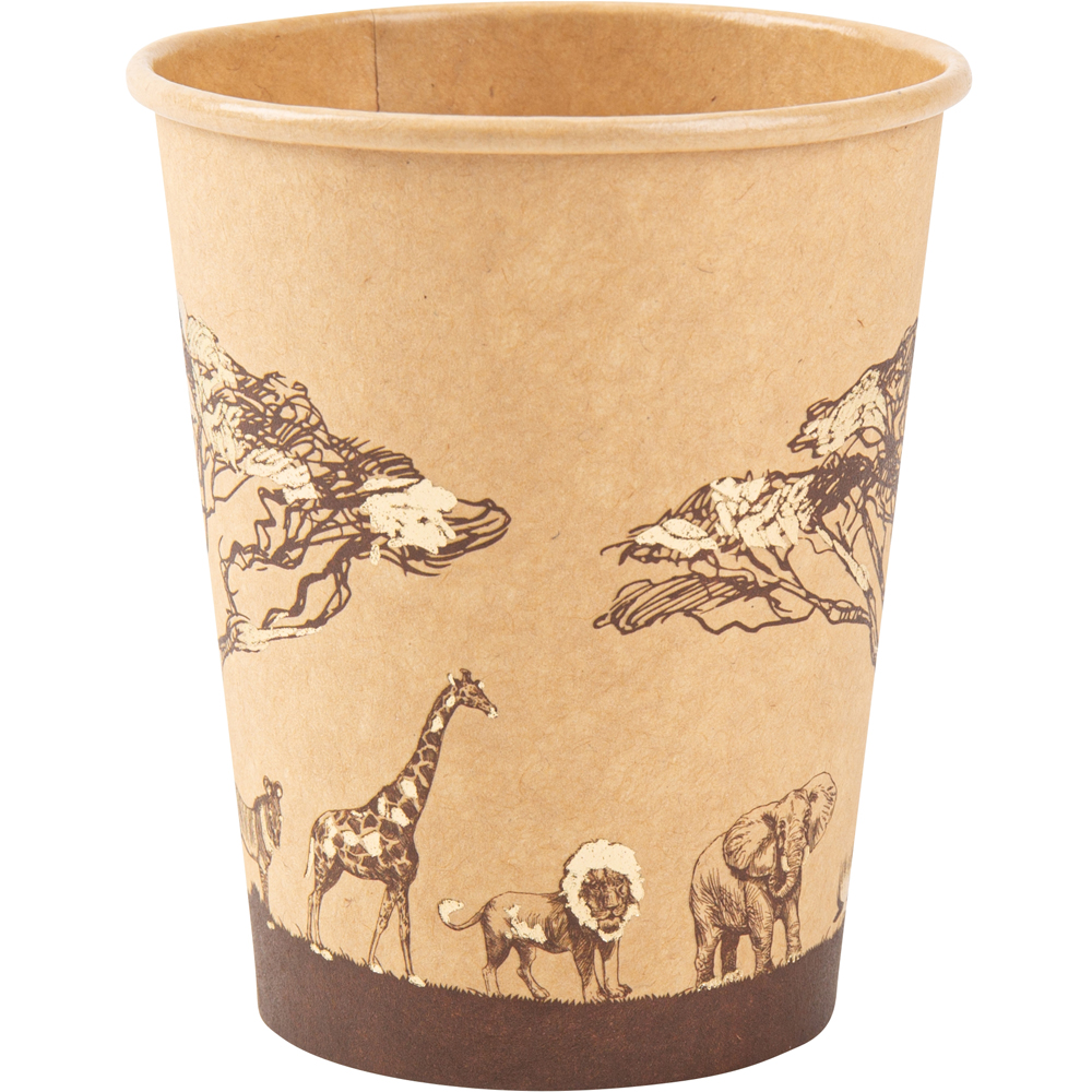Arty Fêtes Factory - Lot de 8 gobelets Safari Kraft (255 ml)