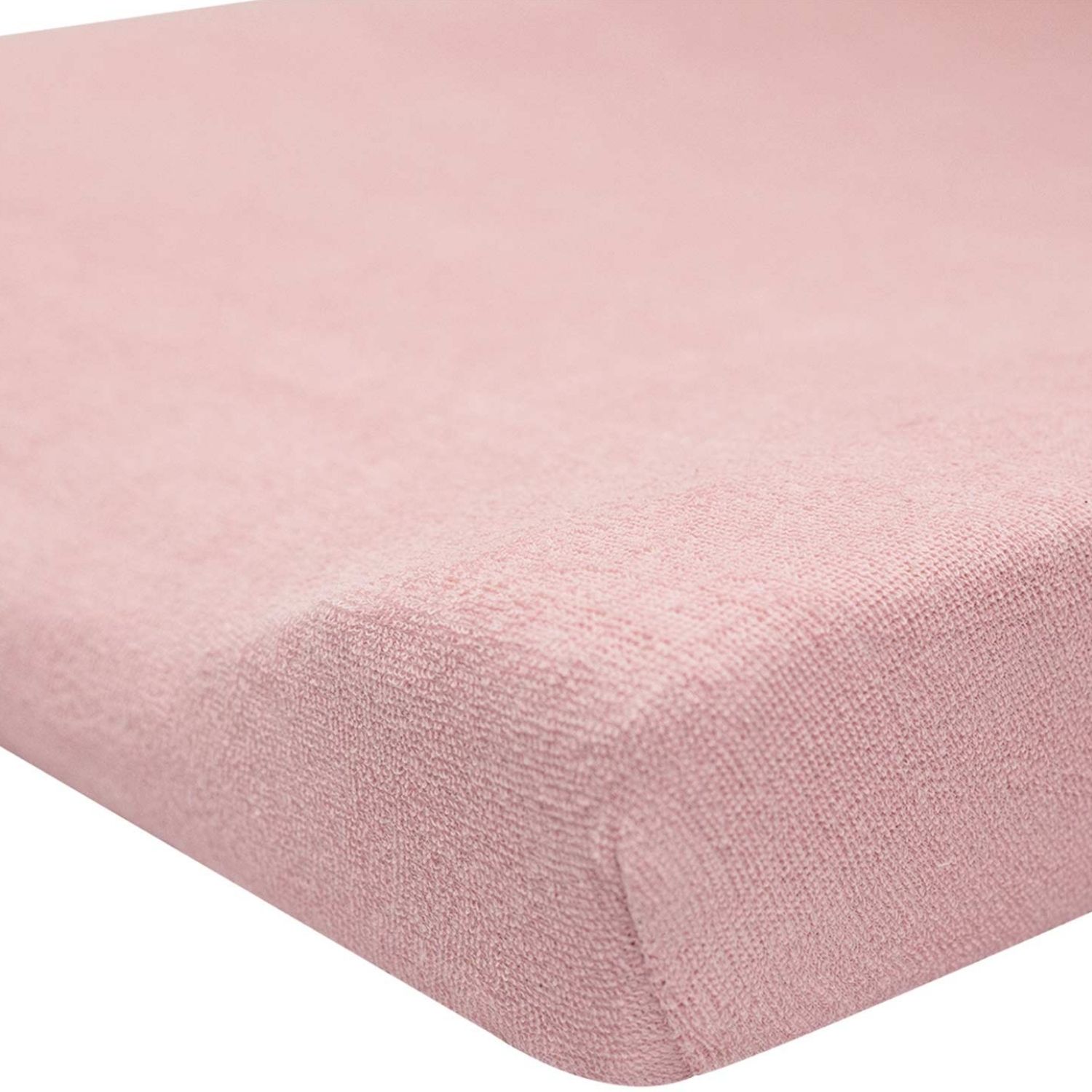 Lot de 2 housses de matelas à langer Ecru-Rose poudre (70 x 50 cm) (Trois Kilos Sept) - Image 6
