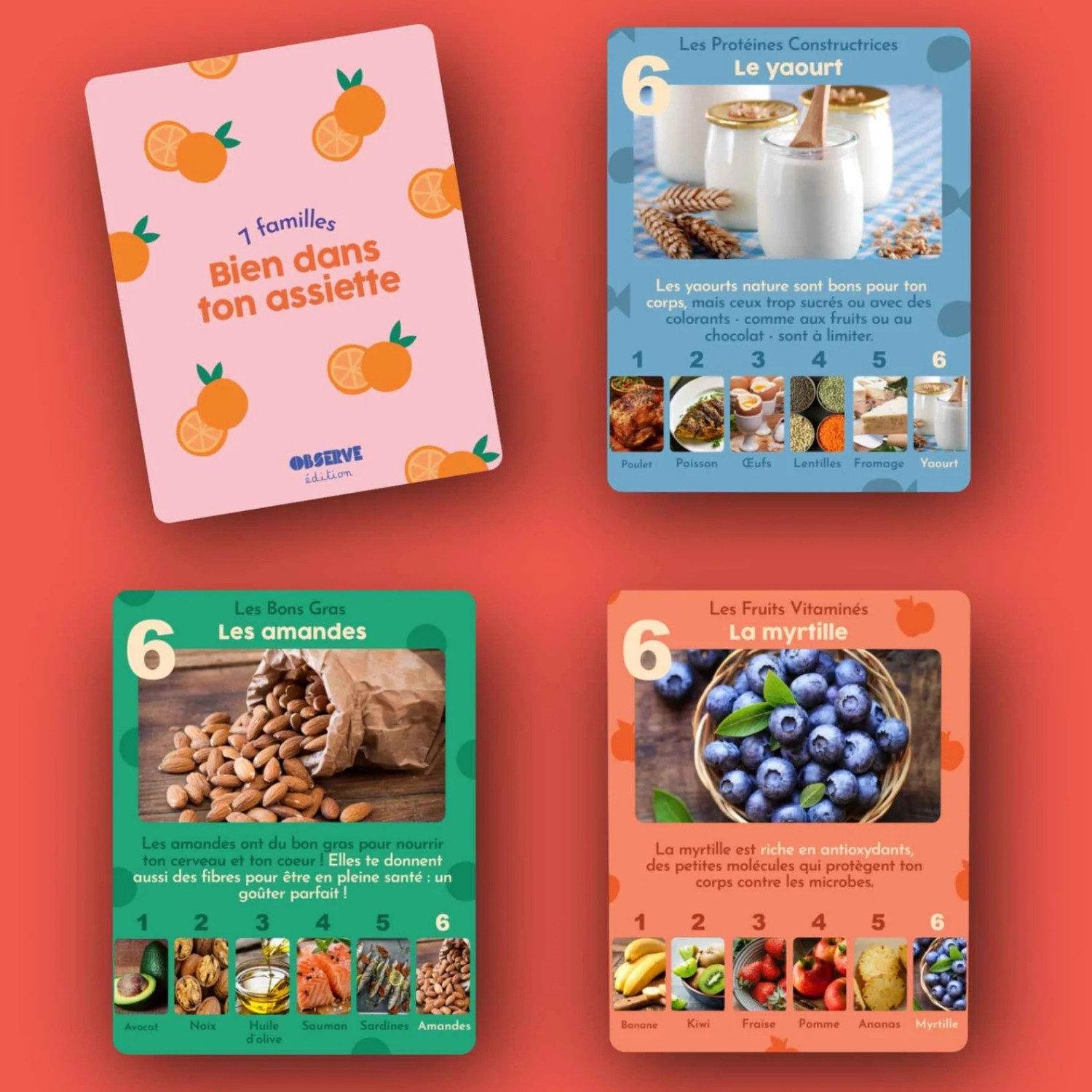 Jeu de 7 familles Bien dans ton assiette (Alimentation) (Observe Édition) - Image 3