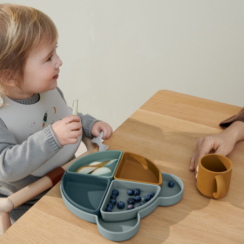 Assiette à compartiments Arne Mr Bear Blue fog multi mix (Liewood) - Image 2