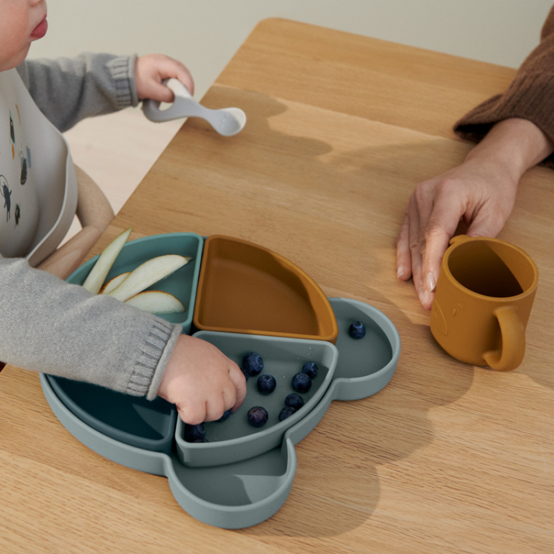 Assiette à compartiments Arne Mr Bear Blue fog multi mix (Liewood) - Image 3