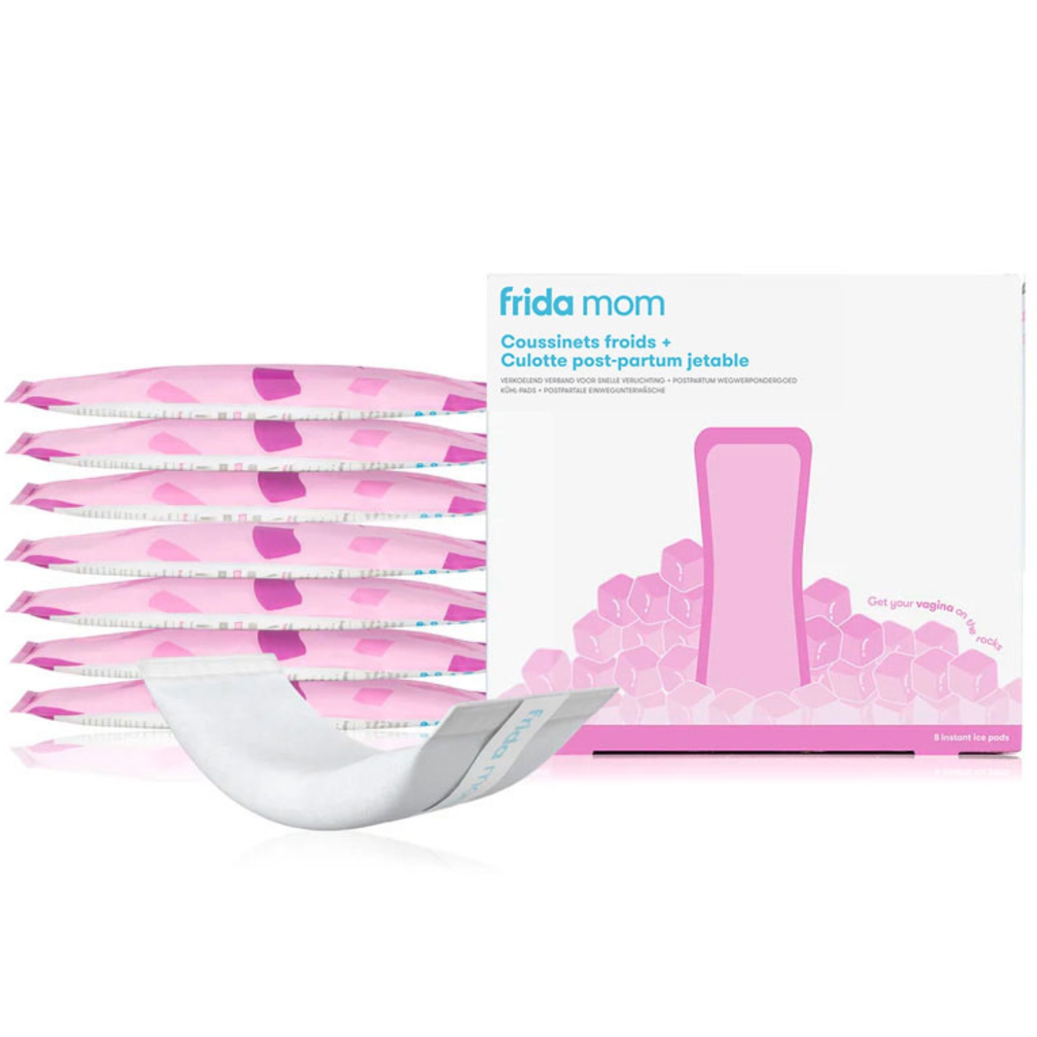 Frida - Lot de 8 serviettes hygiéniques post-partum froides