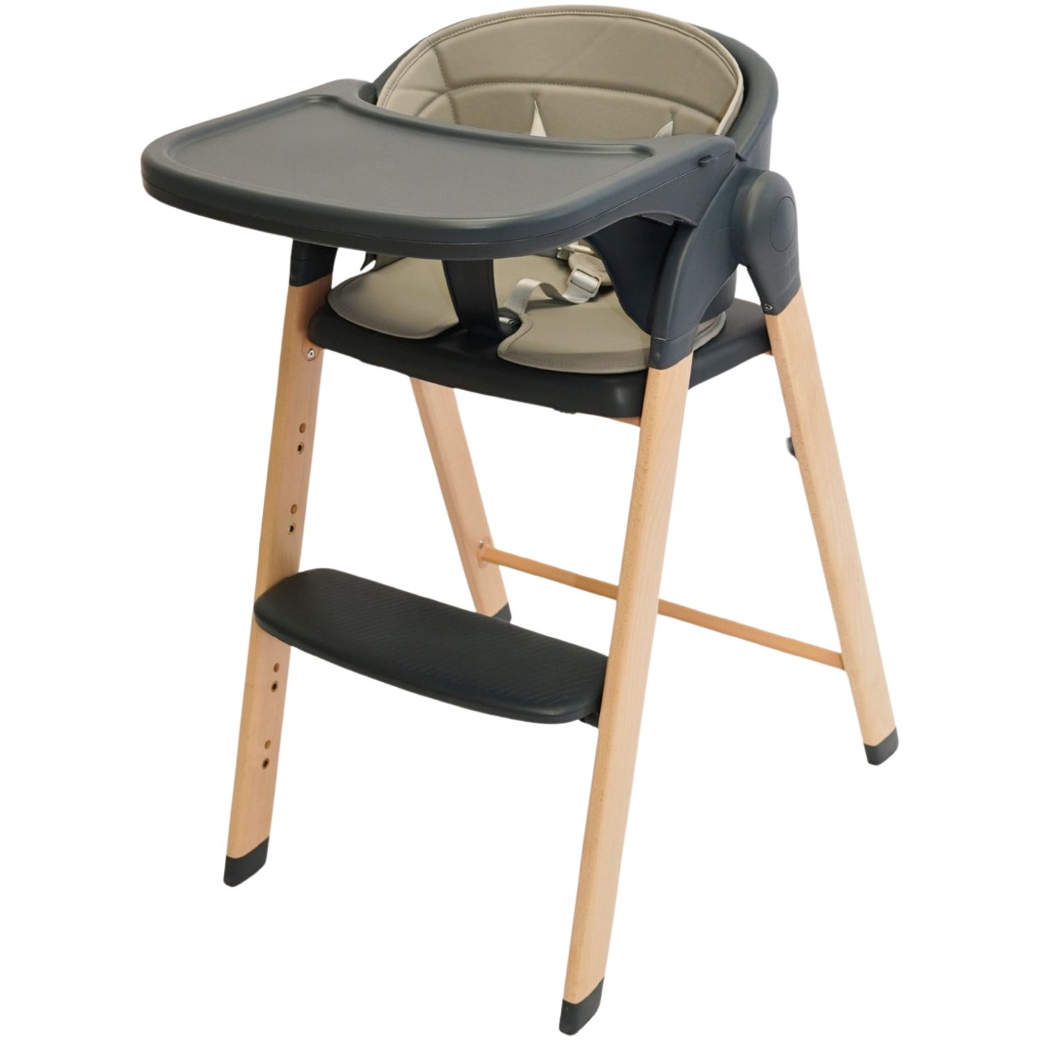 Bo Jungle - Chaise haute évolutive Grow With Me gris