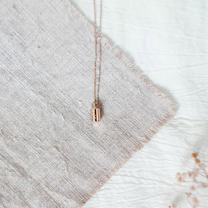 Collier personnalisable plaqué or rose (Mon Petit Poids) - Image 2