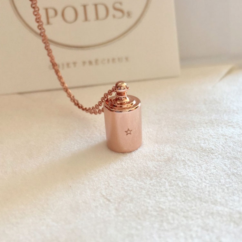 Collier personnalisable plaqué or rose (Mon Petit Poids) - Image 3