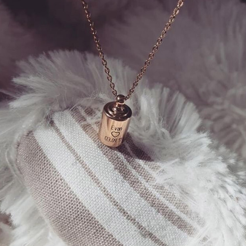 Collier personnalisable plaqué or rose (Mon Petit Poids) - Image 4