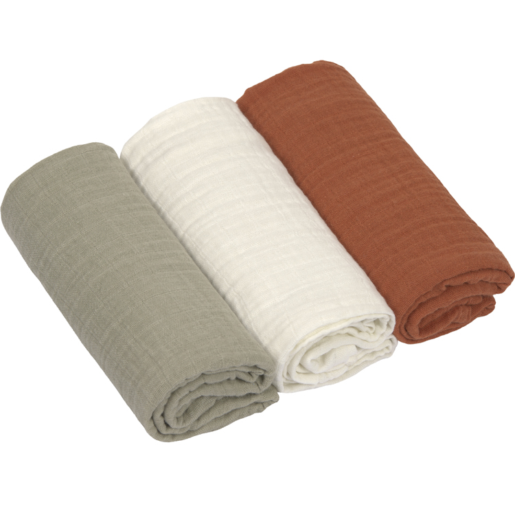 Lot de 3 langes en mousseline Little Forest (60 x 60 cm) (Lassig) - Image 1